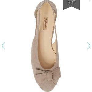 PAUL GREEN tan suede bow cutout flats NWT 9.5
